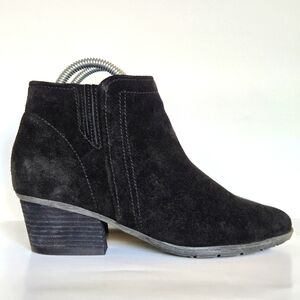Blondo Valli 2.0 Ankle Boots Black Suede Waterproof Heeled Bootie Size 8.5